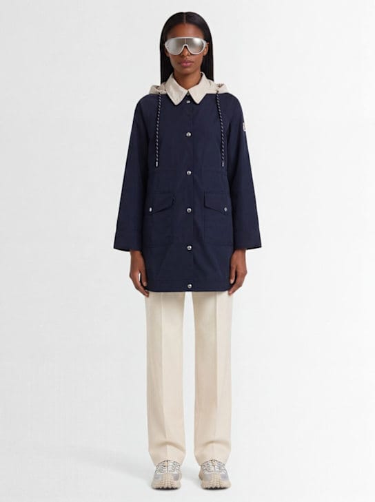 Moncler - 带帽长款羽绒服