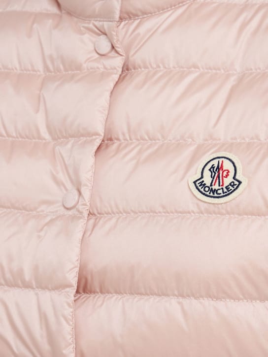 Moncler: 带领的绗缝无袖上衣