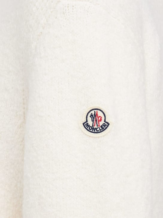 Moncler: 刺绣圆领毛衣