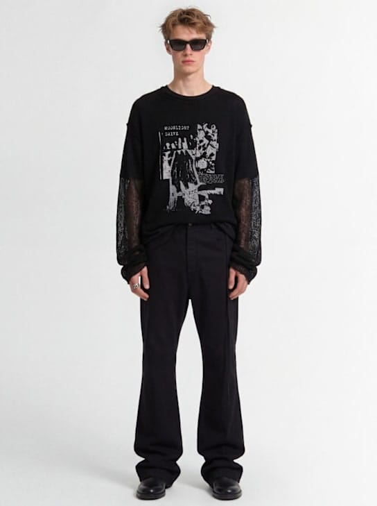 Ann Demeulemeester - 高腰宽腿牛仔裤