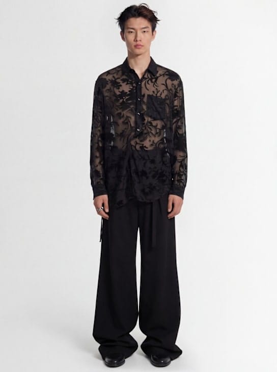 Ann Demeulemeester - 高舒适度的devore衬衫