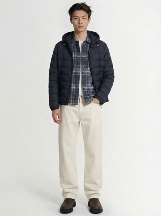 Moncler - 带帽羽绒夹克