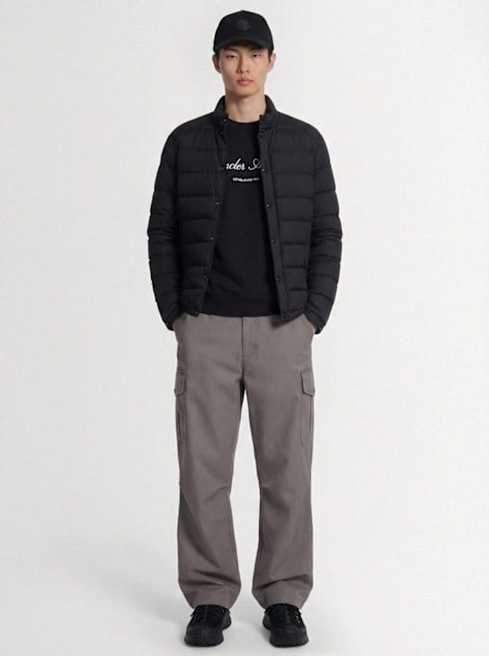 Moncler - 短款羽绒夹克，带领子