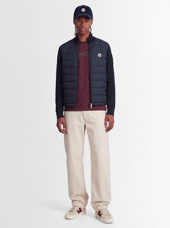 Moncler: 前拉链绗缝背心