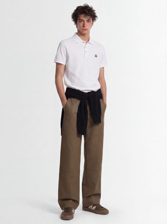 Moncler - 修身款针织领polo衫