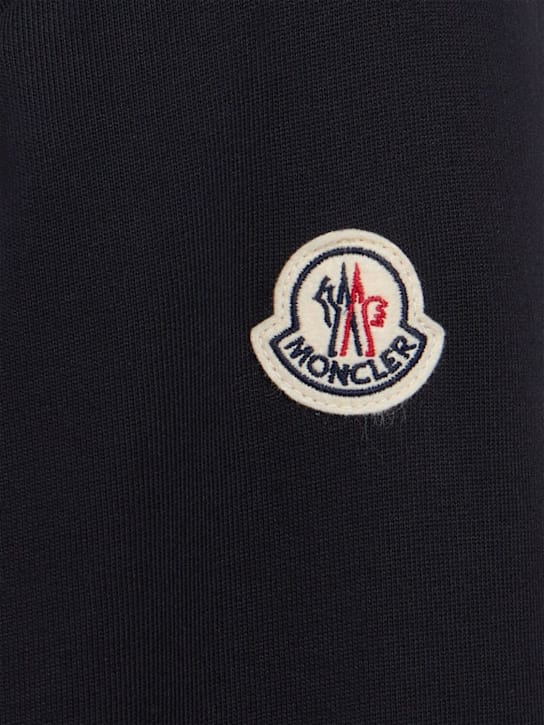 Moncler: 带拉链和高领的卫衣