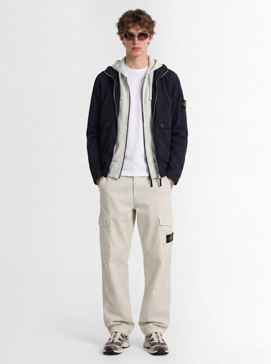 Stone Island - 带帽中央拉链夹克