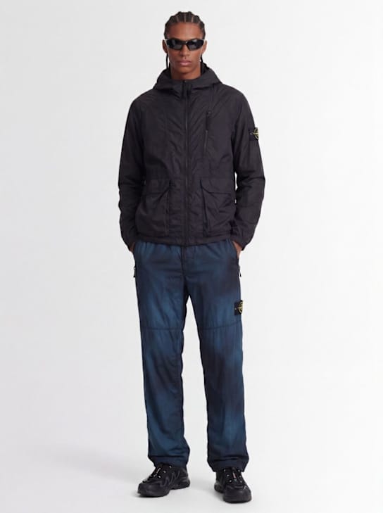 Stone Island - 带有前拉链的连帽夹克