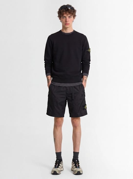 Stone Island - 带有弹性腰带的短裤