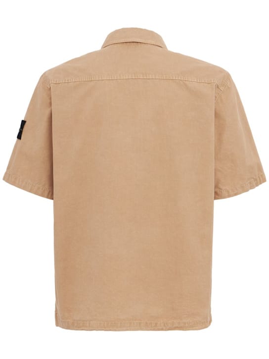 Stone Island: 棉质短袖衬衫的Logo