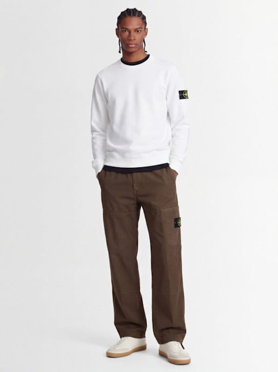 Stone Island - 圆领卫衣，带有附加细节