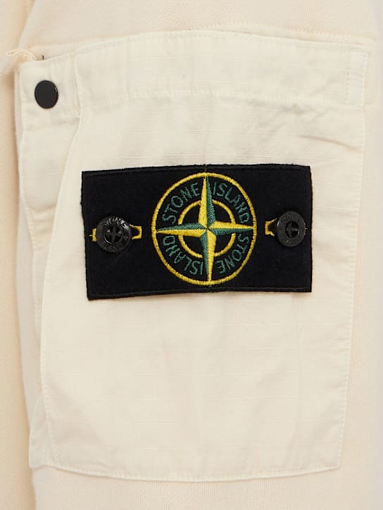 Stone Island: 带补丁口袋的圆领卫衣