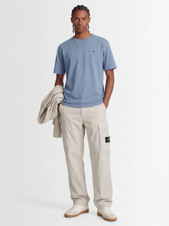 Stone Island - 带刺绣logo的T恤