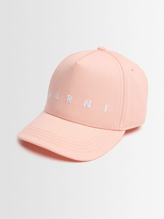 Marni Junior: 带有标志的棉布棒球帽