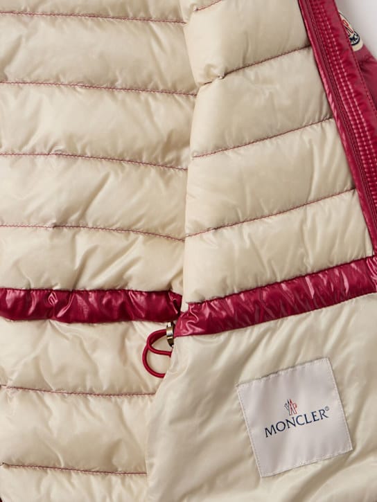 Moncler: 亮泽尼龙羽绒夹克