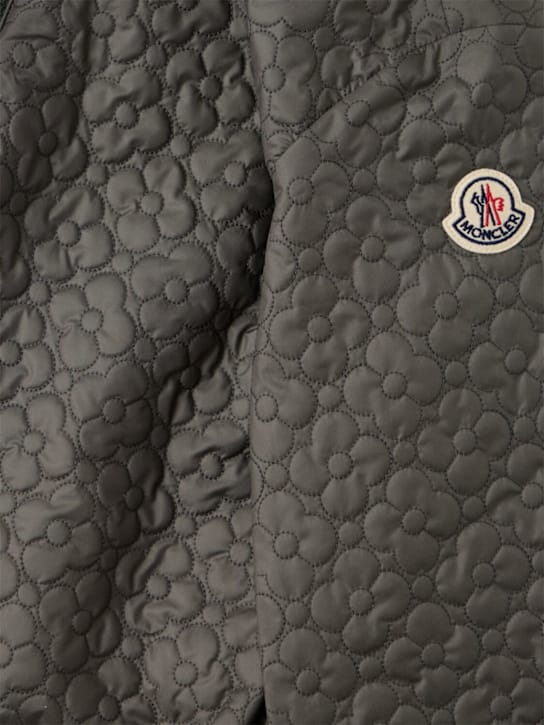 Moncler: 卡梅利亚花卉绗缝保暖夹克