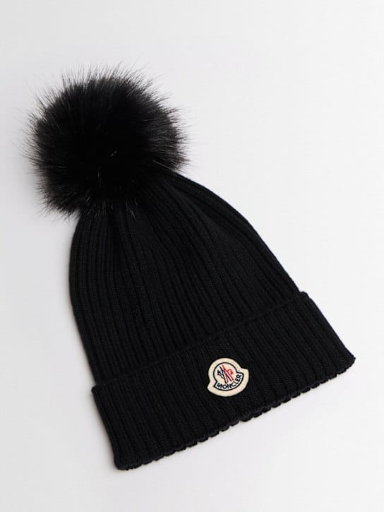 Moncler - 羊毛 pom pom 帽子