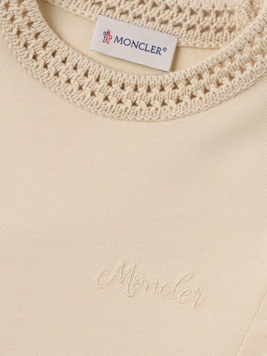 Moncler - 钩编装饰棉质裙子