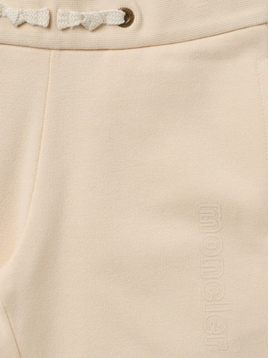 Moncler: Logo patch cotton tracksuit set