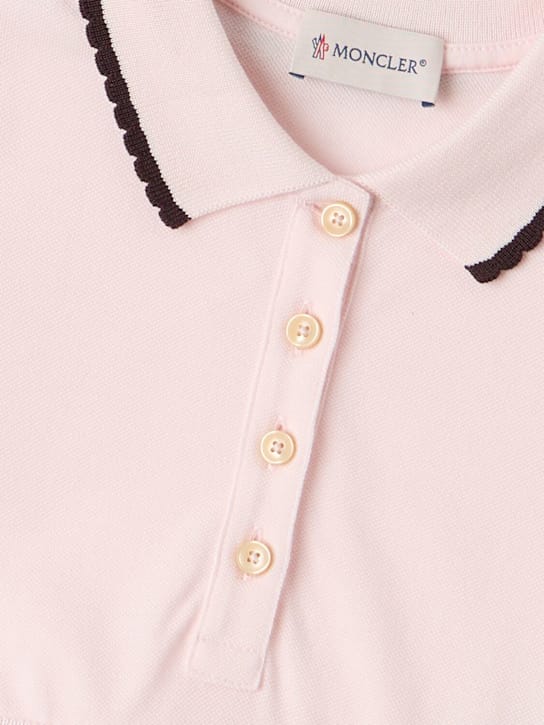 Moncler - 褶皱棉质polo衫连衣裙