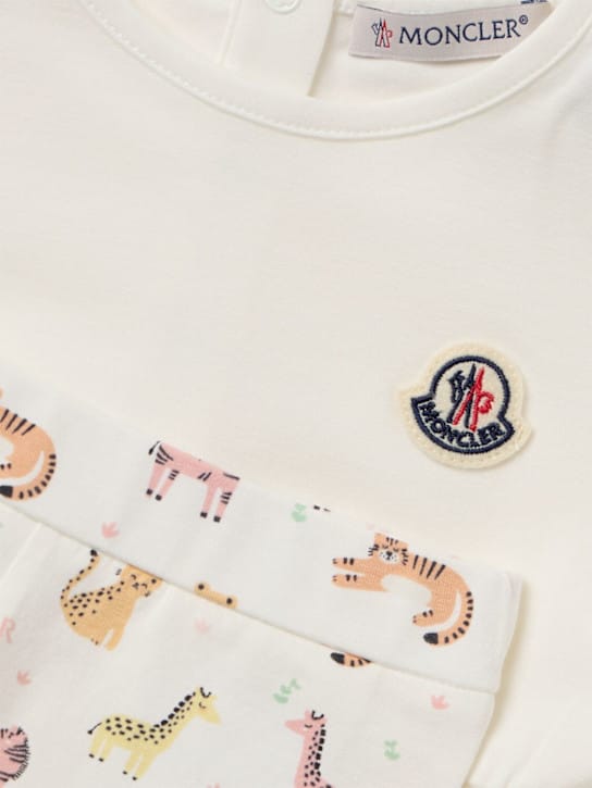 Moncler: 动物印花棉套装