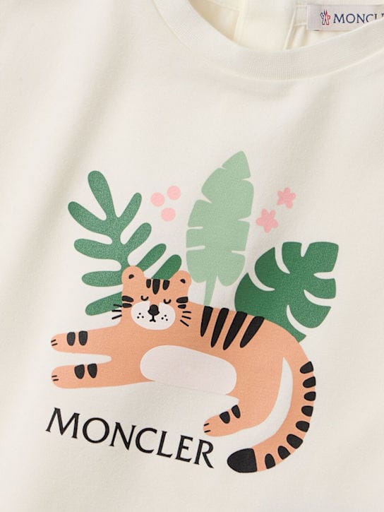 Moncler - 动物图案荷叶边棉T恤