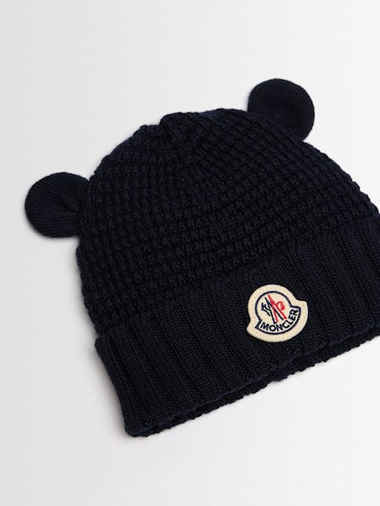 Moncler - 毛绒耳朵羊毛小帽