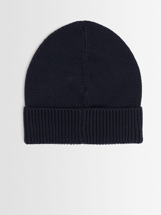 Moncler: logo 棉质毛线帽