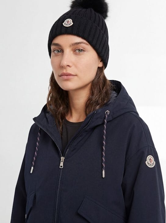Moncler - 带球球的毛线帽