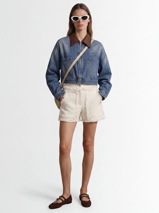 MSGM: 磨边短裤和细节