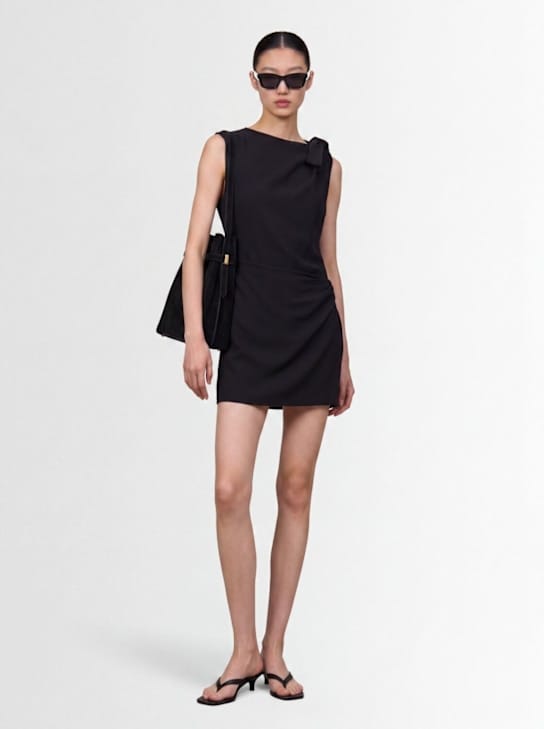 MSGM: Robe courte en crêpe à drapé