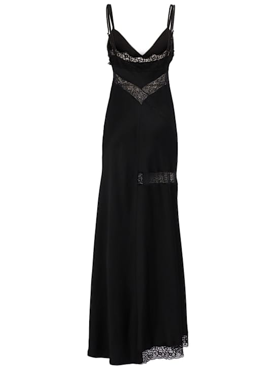 MSGM: Long satin dress with lace