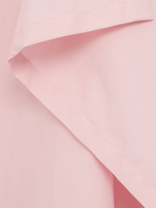MSGM: Vestido camisero midi de algodón drapeado