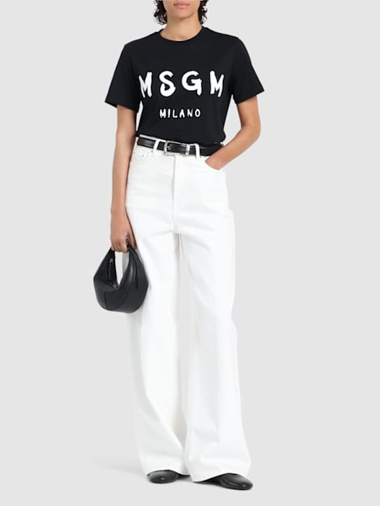 MSGM: logo印花t恤