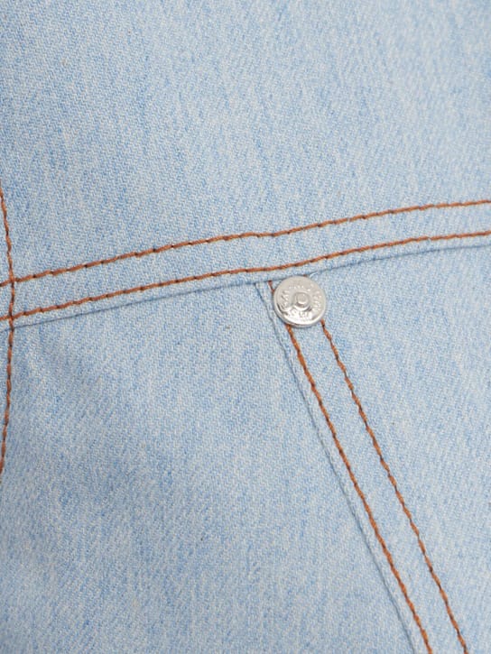 MSGM: Cotton denim handkerchief hem dress