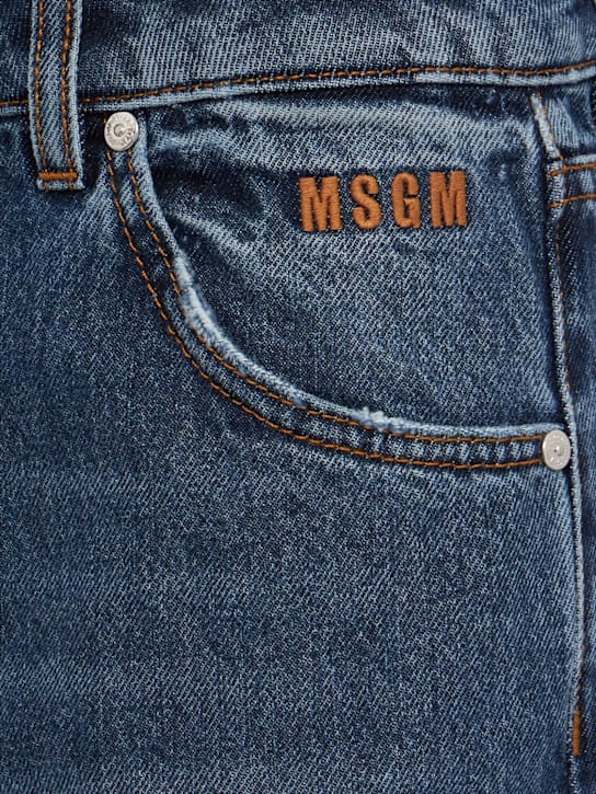 MSGM: 高腰宽腿牛仔裤