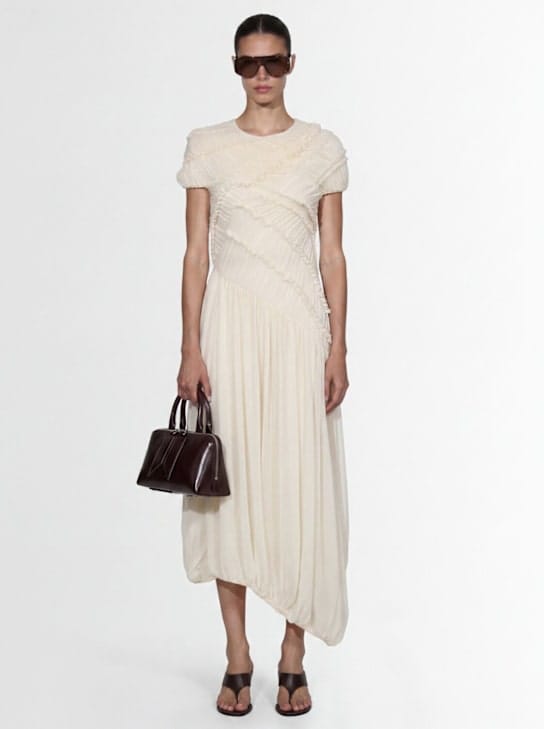 Magda Butrym: Long silk dress with ruffles