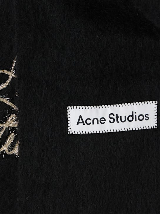 Acne Studios - 带流苏和刺绣的围巾