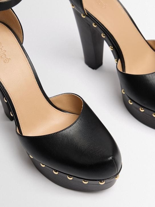 Chloé: 高跟带踝带的穆勒鞋