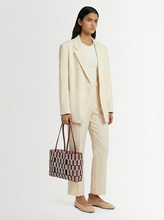 RAYAS COLLECTIVE: Shoulder bag with woven handle