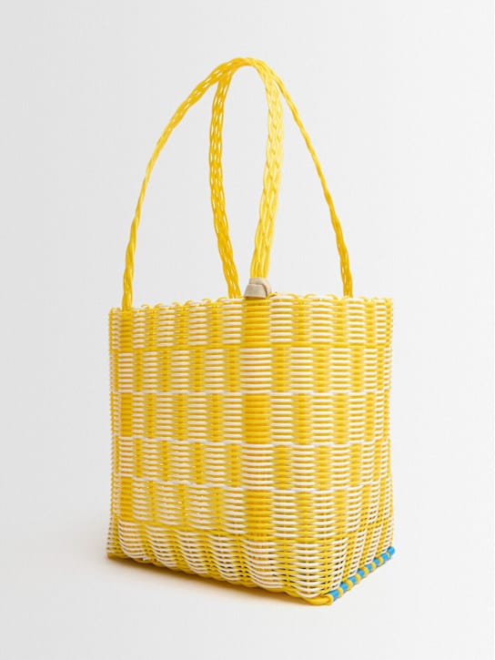 RAYAS COLLECTIVE: Tote with long handles and structured profile