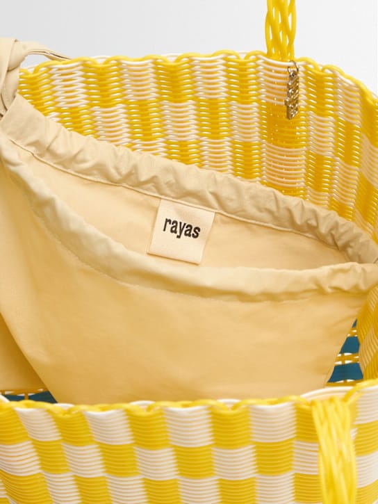 RAYAS COLLECTIVE: Tote with long handles and structured profile