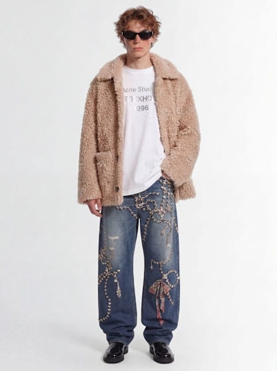 Acne Studios - 带装饰细节的宽松牛仔裤