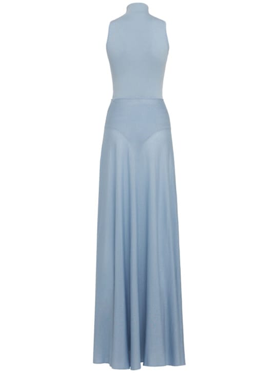 AMIYA: Sleeveless turtleneck maxi dress