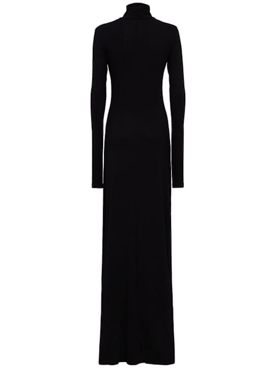 MARCELL PUSTUL: High-neck jersey maxi dress