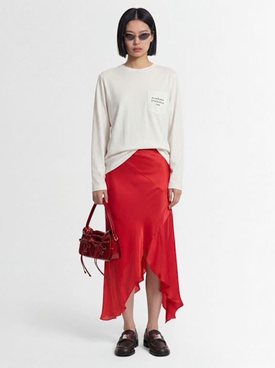 Acne Studios - Edden 长袖 T 恤，棉混合材料
