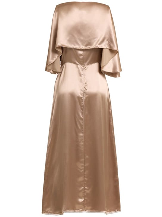 FABIANA FILIPPI: Satin midi dress with cape