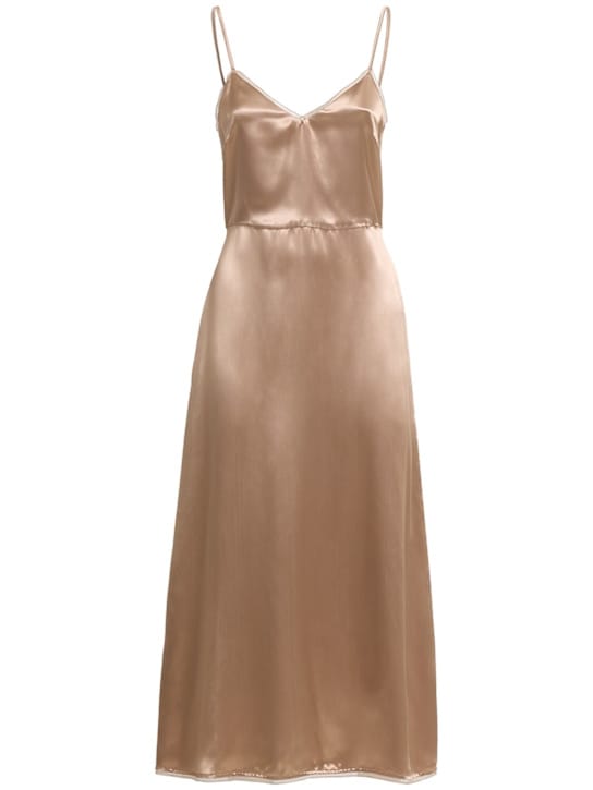 FABIANA FILIPPI: Satin midi dress with cape