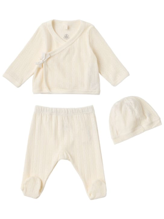 Petit Bateau: 印花棉质针织上衣、裤子和帽子