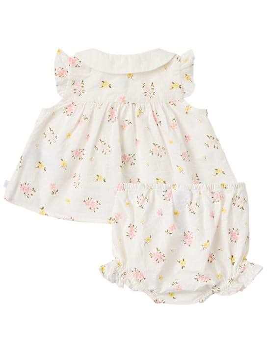 Petit Bateau: 棉质平纹针织上衣和尿布裤